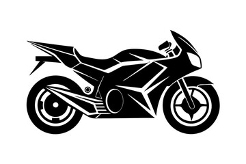 Futuristic motorcycle silhouette vector illustration