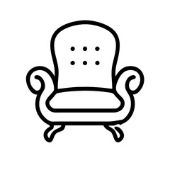 Cozy Arm Chair Icons for Home and Interior Decor