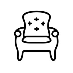 Cozy Arm Chair Icons for Home and Interior Decor