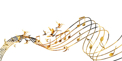 Music background with music notes vector illustration design. Artistic music festival poster, live concert events, party flyer, music notes signs and symbols	