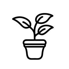 Indoor Plant Icon for Home Decor and Nature