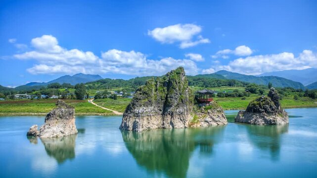 I filmed the Eight Scenic Views of Danyang in South Korea.