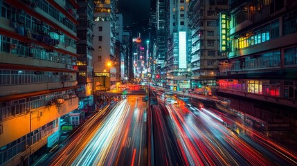 Night Lights: A Dynamic Cityscape in Long Exposure Photography