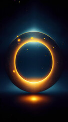 Naklejka premium glowing ring portal grainy texture gradient, smartphone background wallpaper 9:16 ratio