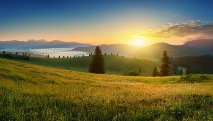 Obraz premium Nature landscapes at sunrise