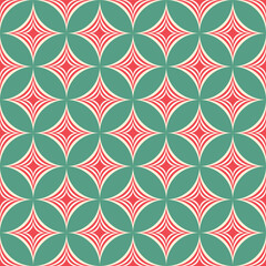 red and green geometric abstract seamless pattern. complex geometric vector pattern textile wrapping