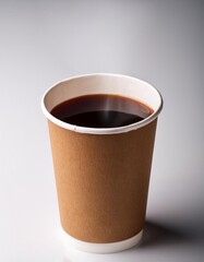 hot americano in paper cup