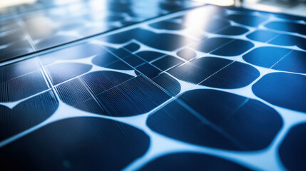 Obraz premium Close-up of high-efficiency solar cells being tested in a lab environment