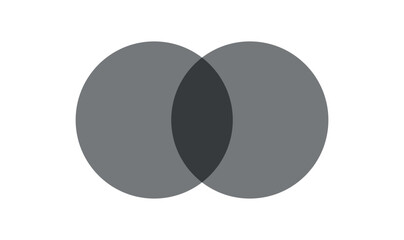 Intersection of two sets venn diagram in mathematics.