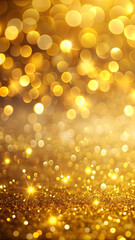 golden glitter vintage lights background. gold and black. de focused