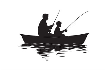 Beautiful Fishing Silhouette Vectors