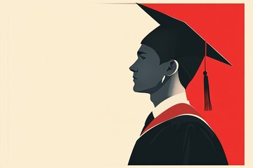 illustration of a college graduate 