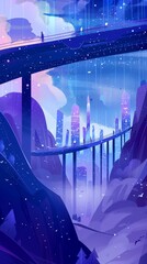 Fototapeta premium Illustrate a futuristic space exploration journey in a sleek