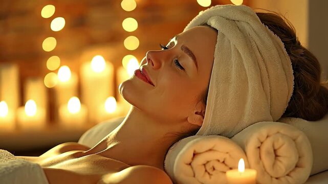 In cosy candlelight, a couple clientele relishes a soothing head massage and luxurious facial beauty skin rejuvenation.