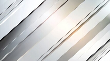 Fototapeta premium Business Presentation Background: Modern Polished White with Subtle Gray Diagonal Stripes and Minimalistic Abstract Shapes