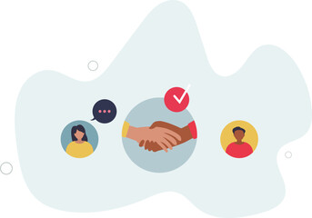 Patient centered care and medical support from doctor.Healthcare service with effective and quality attitude.flat design with people.