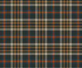 Plaid pattern, green, yellow, orange, seamless for textiles and design clothing, skirts, pants, aprons, tablecloths, blankets or decorative fabrics. Vector illustration.