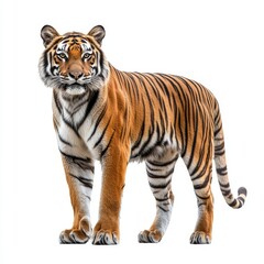 Obraz premium An isolated portrait of a Sumatran tiger on a transparent background