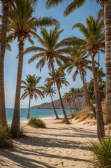 palm trees on the beach