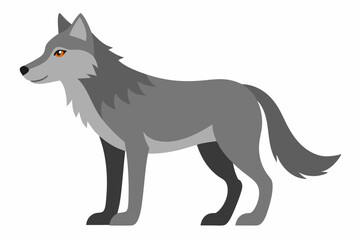 Wolf Vector Art Illustration
