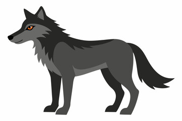 Wolf Vector Art Illustration