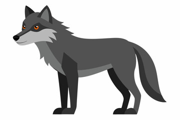 Wolf Vector Art Illustration