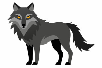 Wolf Vector Art Illustration