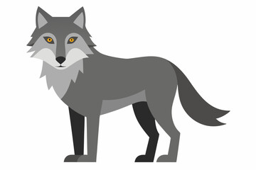 Wolf Vector Art Illustration