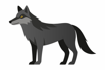 Wolf Vector Art Illustration