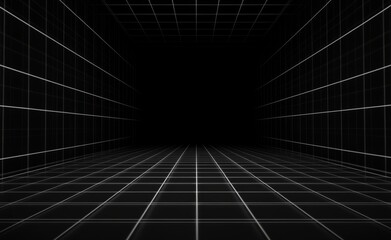 Naklejka premium Virtual Reality Digital Grid Background