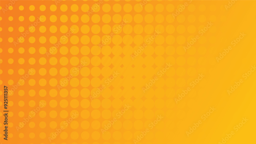 Canvas Prints abstract yellow and orange color gradient background with halftone dot graphic pattern decoration