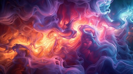 Obraz premium Colorful Abstract Smoke and Light Patterns