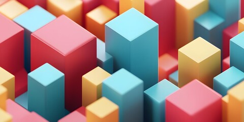 Obraz premium Abstract Colorful 3D Cubes Background