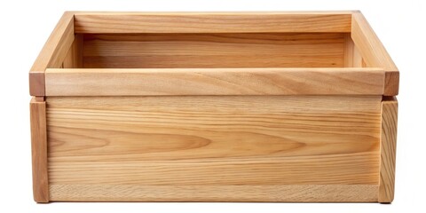 Wooden storage box for organizing items, isolated on background, storage, box, wooden, container, vintage, rustic