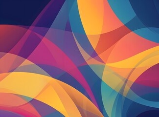 Abstract Background with Colorful Overlapping Shapes