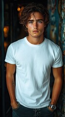 White t-shirt mockup | Mockup