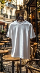 Fototapeta premium White t-shirt mockup | Mockup