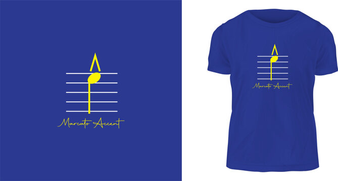 illustration of a musical icon marcato accent