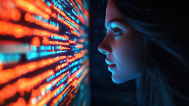 Cyber Security Concept - Person Safely Browsing the Internet with a Secure Browser