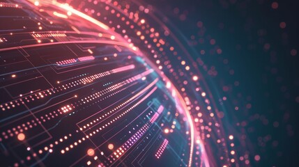 Connected Digital Network. Technology concept