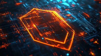 Secure Your Data with Digital Shield Icon - Cyber Protection Concept