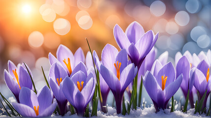 spring crocus flowers