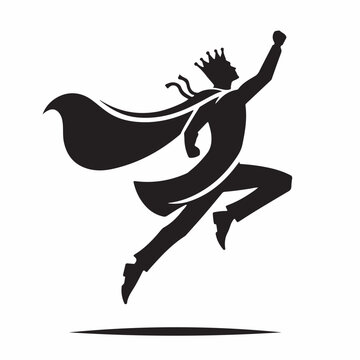 recommend clip art: silhouette of a king person jumping