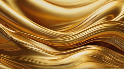 Smooth golden wave background