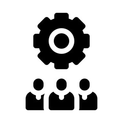 teamwork glyph icon