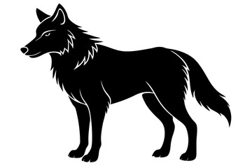 Wolf Silhouette Vector Art Illustration