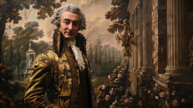 man dressed from the time of illustration