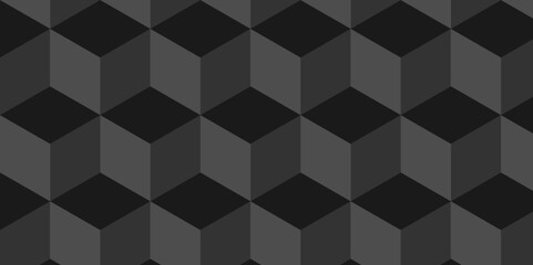 Obraz premium Abstract black and gray geometric style minimal blank cubic. Geometric pattern illustration mosaic, square and triangle wallpaper. seamless triangles shape mosaic backdrop art texture vector grid.