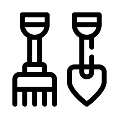 farm tools line icon