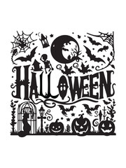 Halloween vector art illustrations.